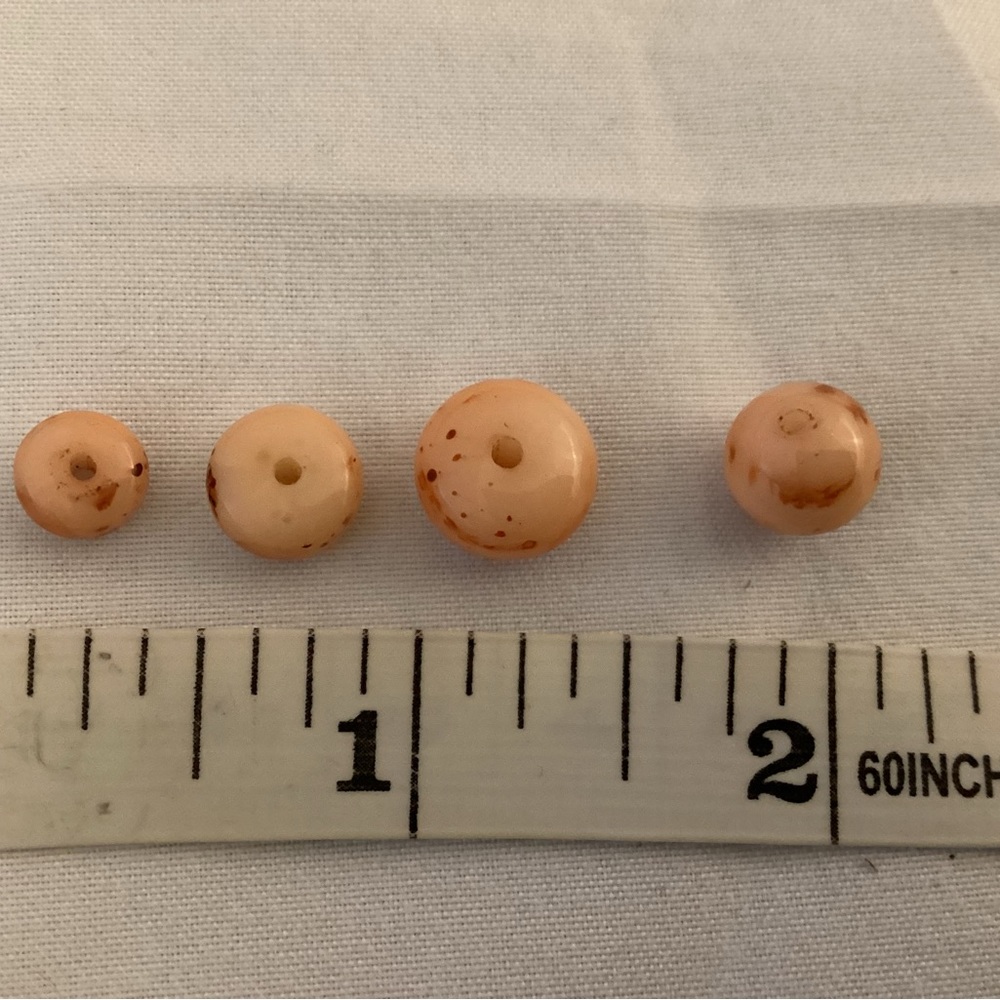 Big Lot of 4 sizes and shapes of beads material Unknown